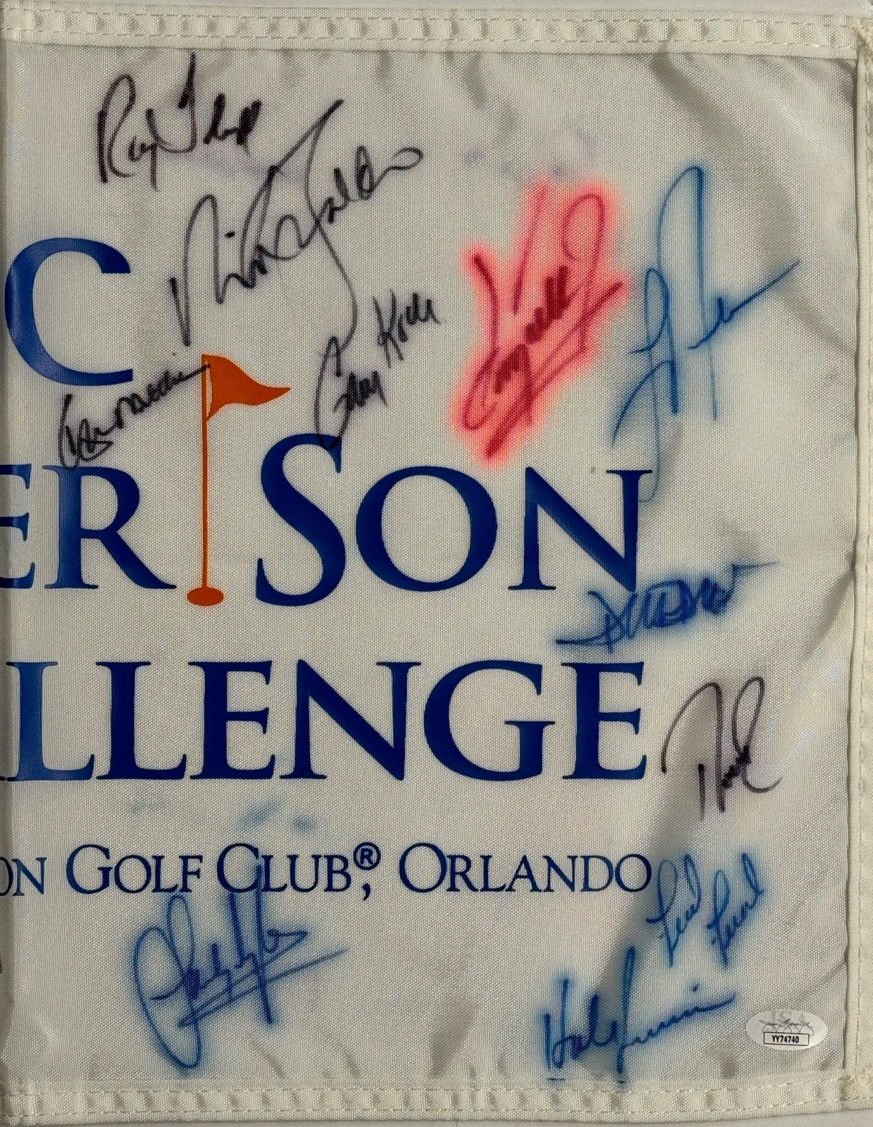 Pnc Father & Son Challenge Participants Autographed Flag (Jsa)
