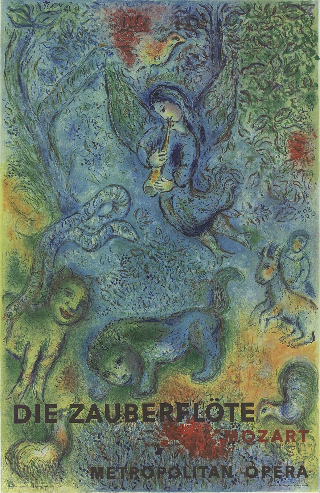 Marc Chagall The Magic Flute (Die Zauberflote) " Poster Modern