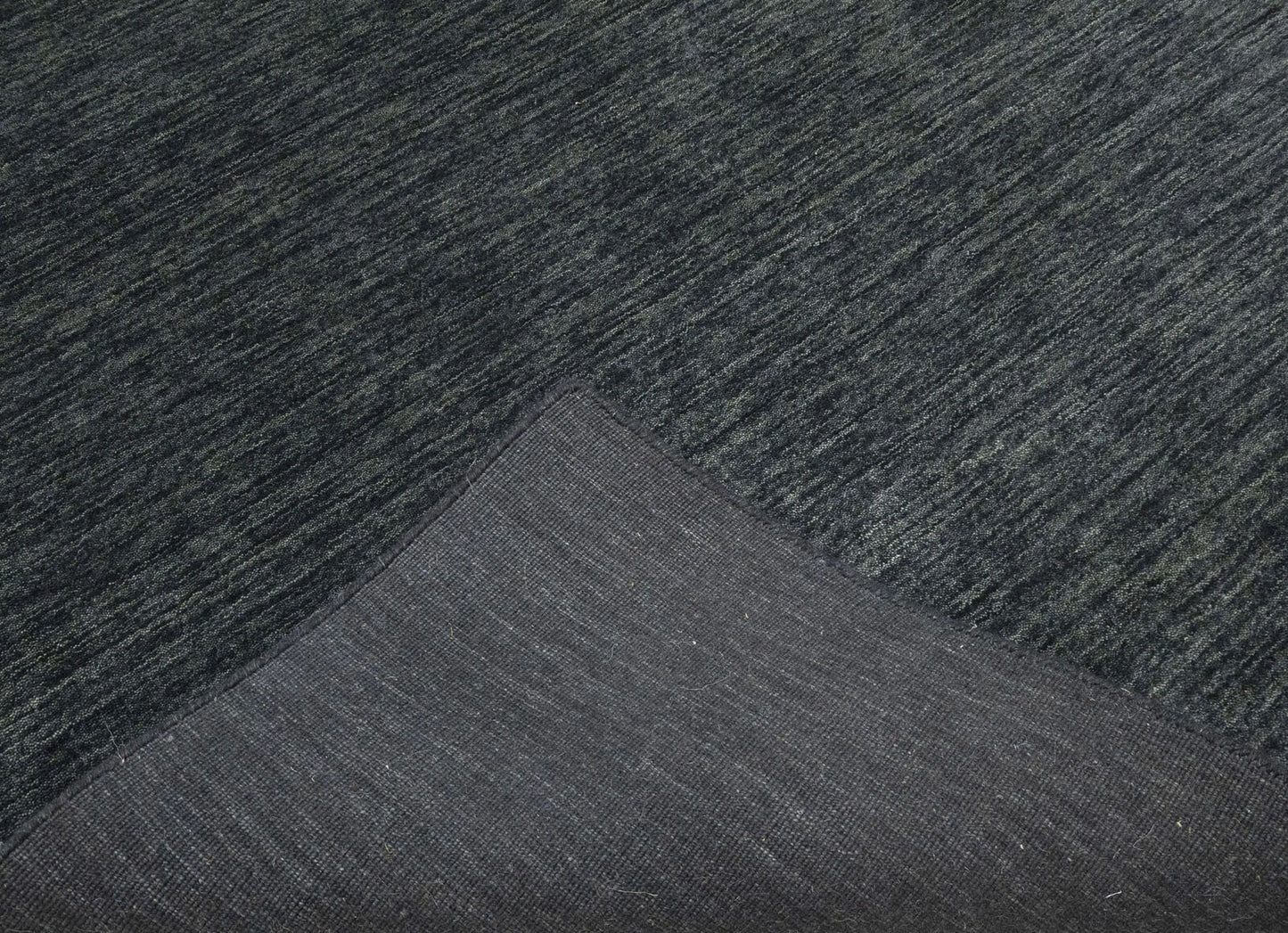 Charcoal Solid Hand-Loomed 5X8 Gabbeh Wool Rug