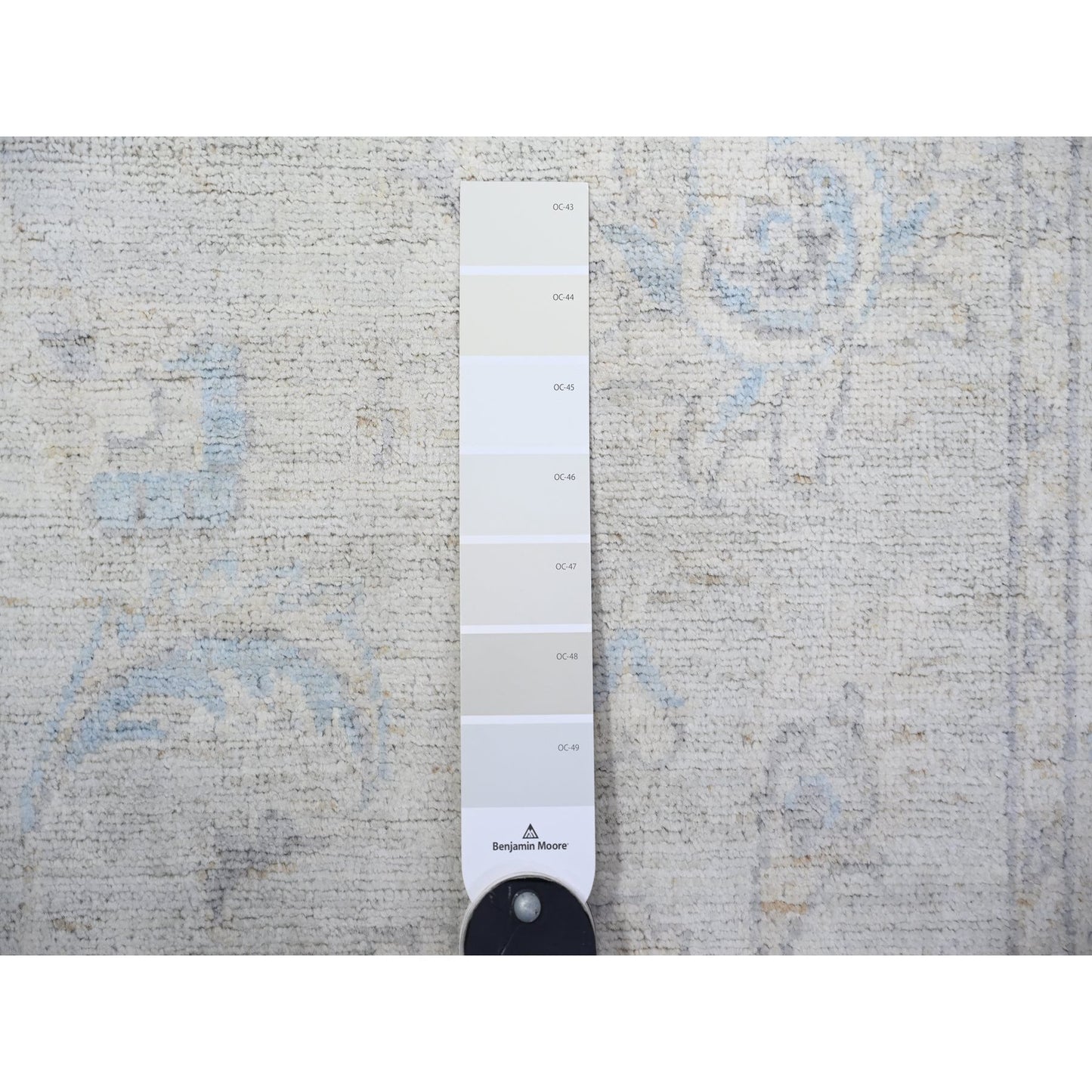 2'6"X12'2" Gray Goose Washed Out Peshawar Wool Hand Knotted Runner Rug