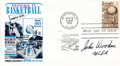 John Wooden "Ucla" Autographed November 6Th 1961 First Day Cover (Jsa)