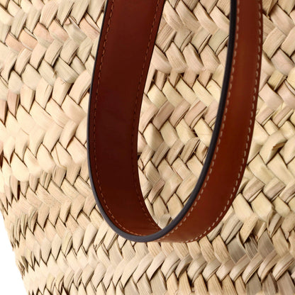Celine Triomphe Basket Shoulder Bag Raffia With Leather Medium