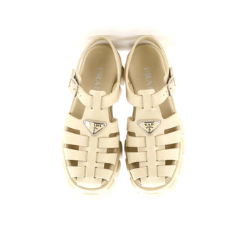 Rubber Prada Women's Monolith Cage Platform Sandals