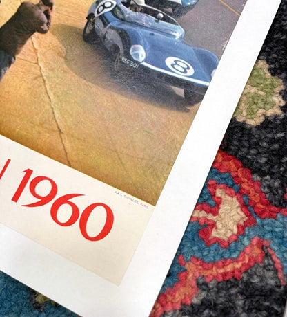 24 Hours Of Lemans 1960 Authentic Original Printing Yves Debraine