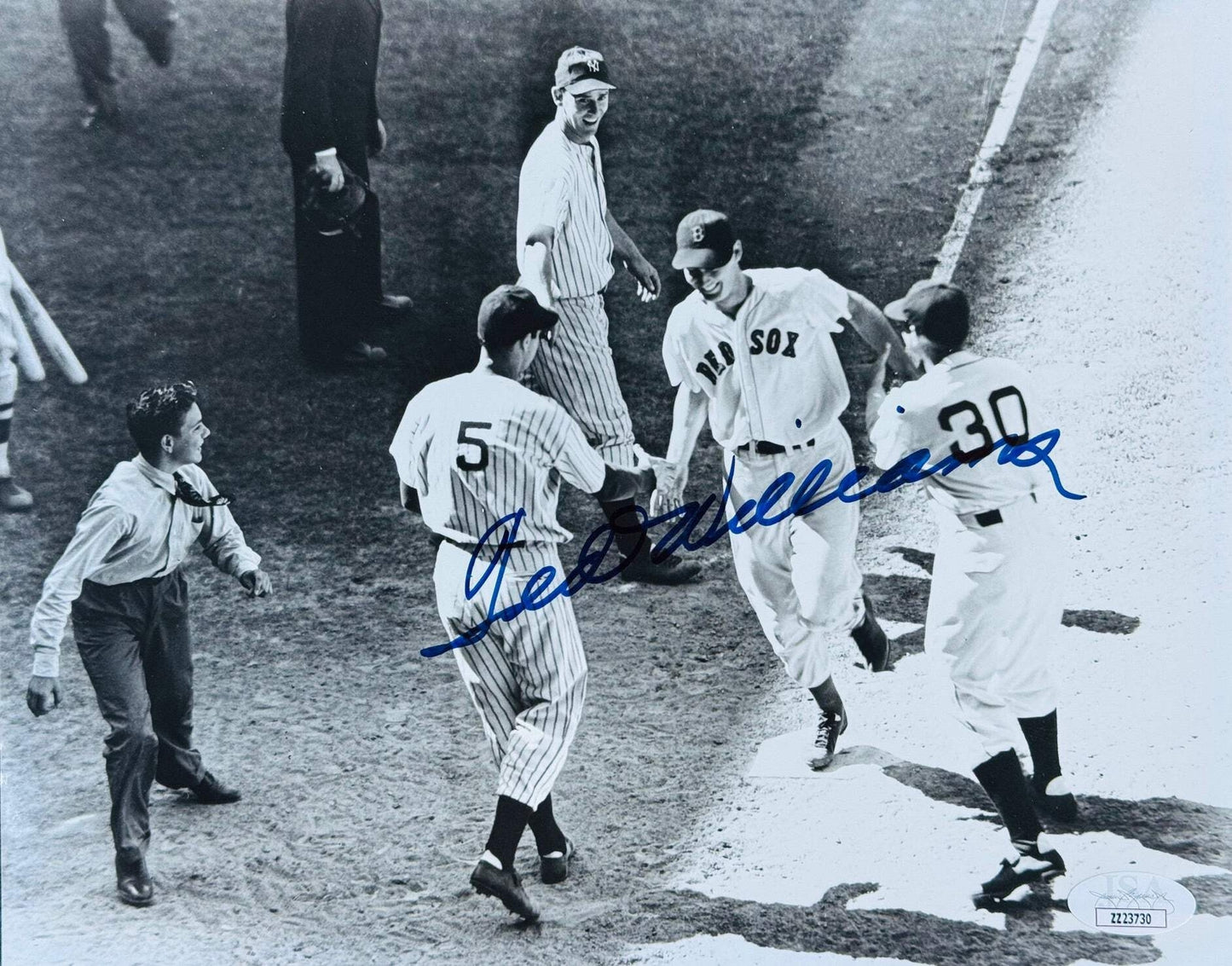 Ted Williams Autographed 8X10 Baseball Photo (Jsa)