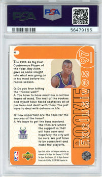 Ray Allen 1996 Upper Deck Rookie Exclusives Card #R7 (Psa)