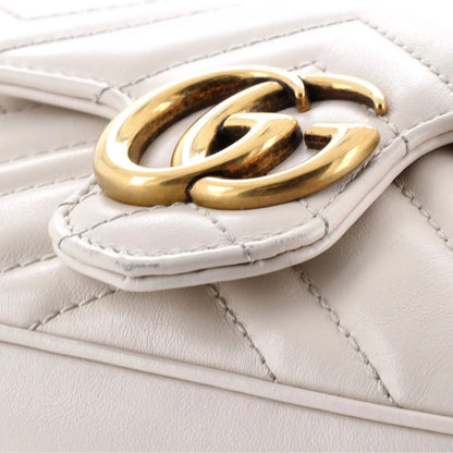 Gucci Gg Marmont Flap Bag Matelasse Leather Super Mini