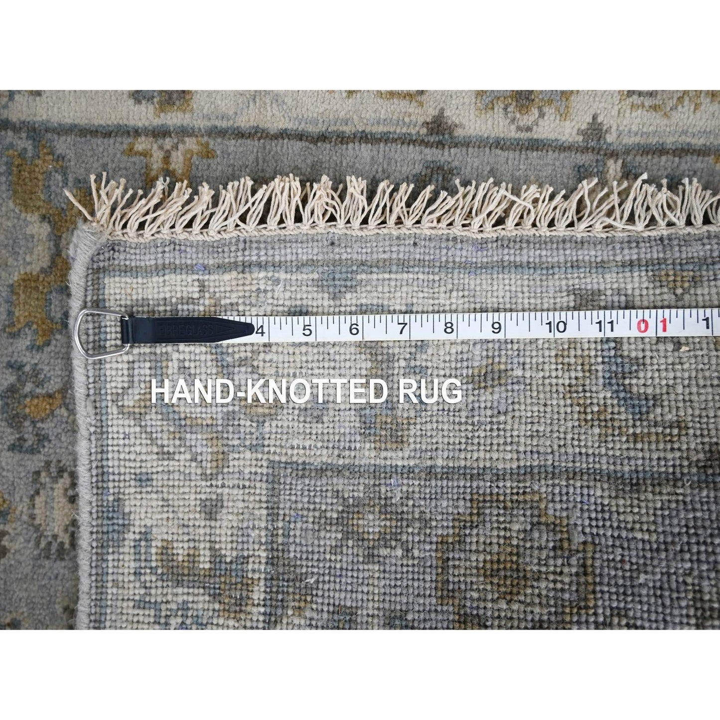2'8"x8' Gray Karjihooz Design Pure Wool Hand Knotted Runner Rug