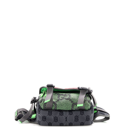 Gucci Buckle Flap Chest Strap Backpack Gg Fabric With Rubber
