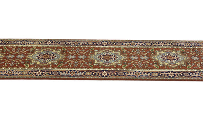 Heriz Serapi Oriental Runner Rug Floral Style Hallway & Kitchen Carpet 2'7X12 ft