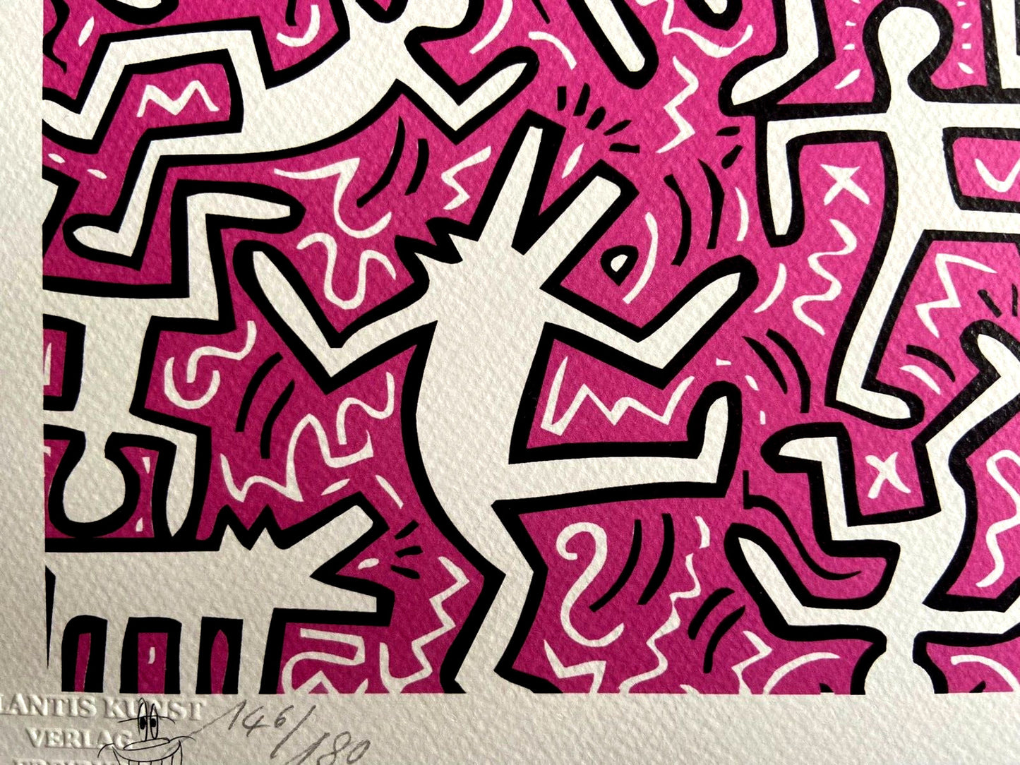 Keith Haring Lithograph From A Painting