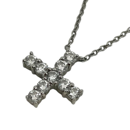 Harry Winston Mini Cross Diamond Necklace Pt950
