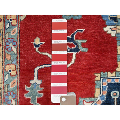 12'X17'2" Venetian Red Hand Knotted Wool Seeripe And Heris Oversized Rug