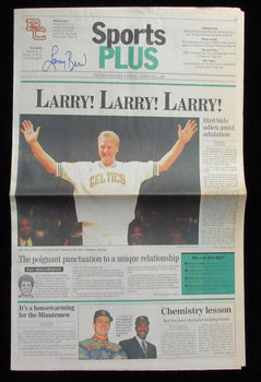 Larry Bird Hof Signed/Auto 2/5/1993 The Boston