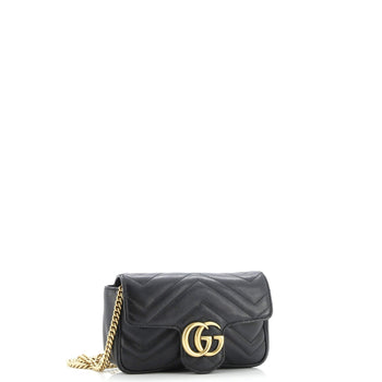 Gucci Gg Marmont Flap Bag Matelasse Leather Super Mini
