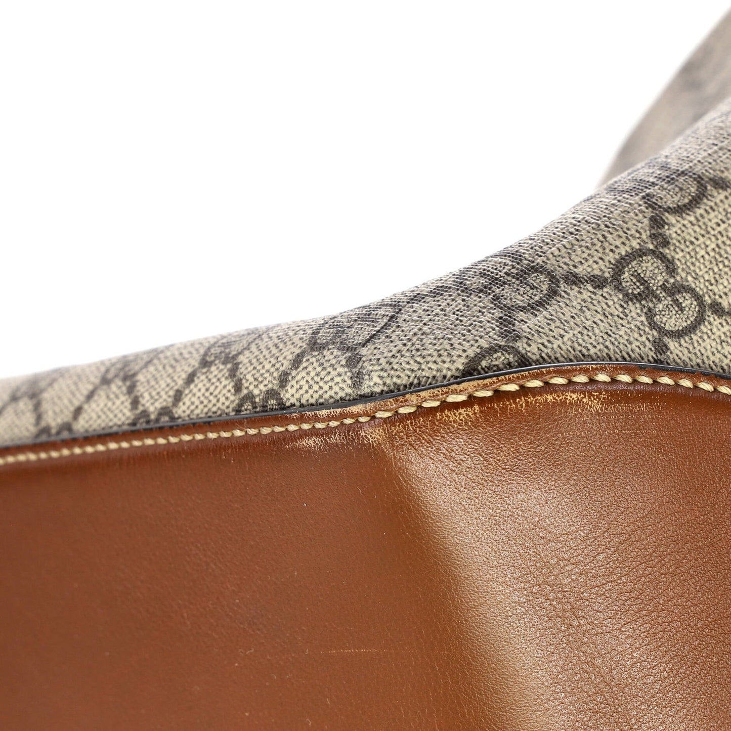 Gucci Chain Hobo Gg Coated Canvas Large