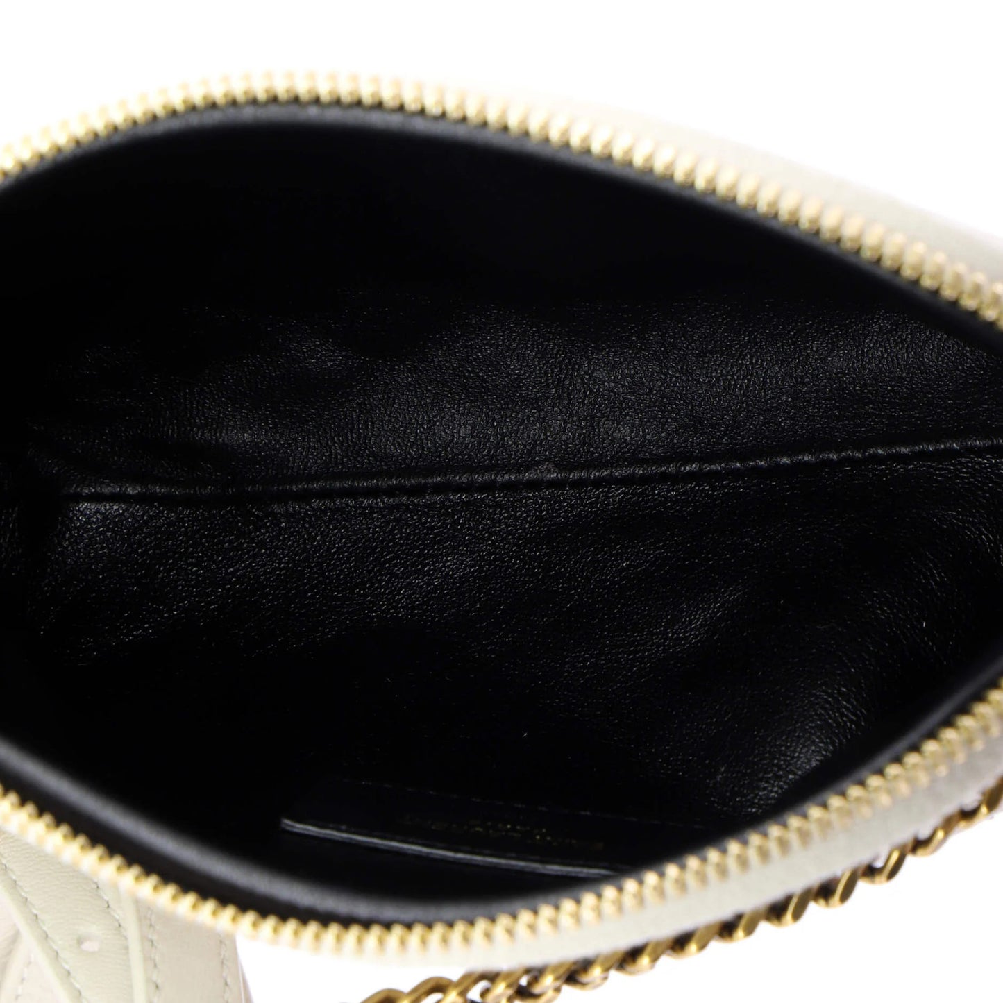 Saint Laurent Gaby Zipped Pouch Crossbody Quilted Leather