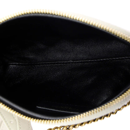 Saint Laurent Gaby Zipped Pouch Crossbody Quilted Leather