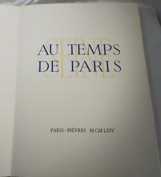 Au Temps De Paris 1964 Limited Edition Illustrated By Lonard Tsuguharu Foujita