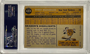 Bobby Richardson Autographed 1960 Topps Card #405 (Psa)