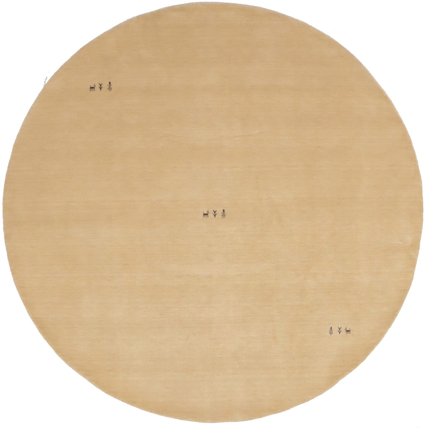 Modern Cream Gabbeh Round Rug Tribal Style Plush 8x8 Foyer Decor