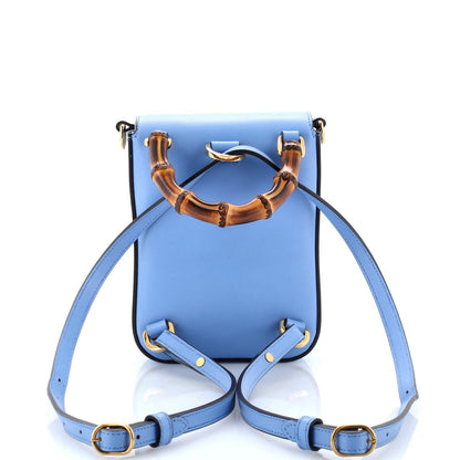 Gucci Bamboo Top Handle Backpack Leather Mini