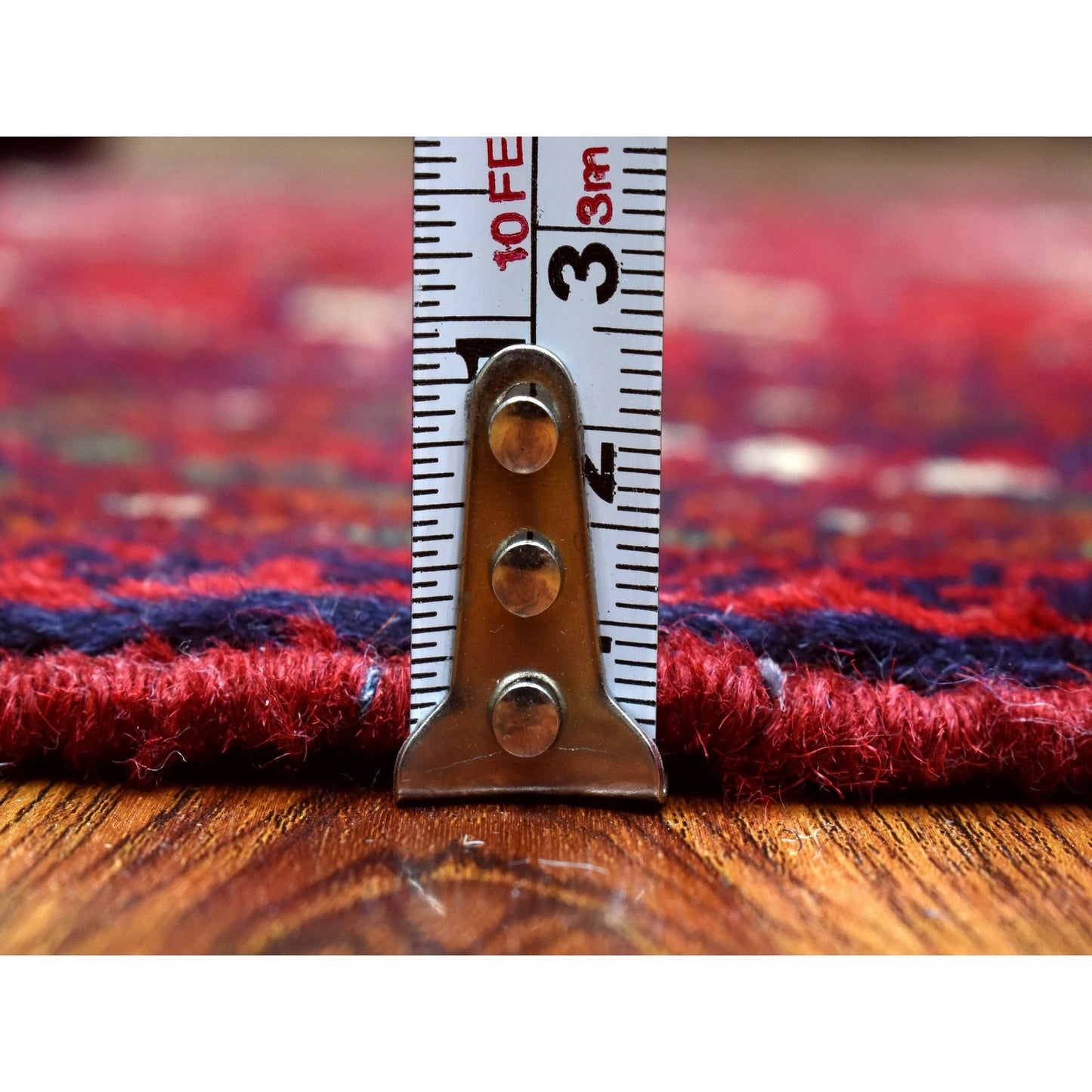 Rug 2'7"x3'10" Red Afghan Khamyab Bokara Wool Tribal Hand Knotted Mat