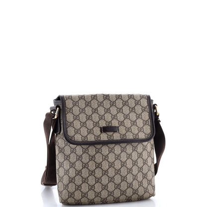Gucci Flap Messenger Gg Coated Canvas Small