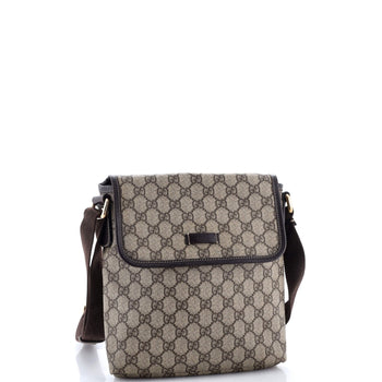 Gucci Flap Messenger Gg Coated Canvas Small