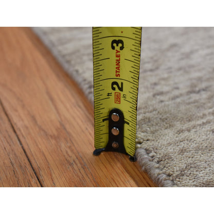 2'7"X18'2" Taupe Natural Colors Pure Wool Gabbeh Runner Hand Loomed Rug