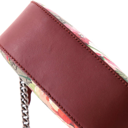 Gucci Chain Crossbody Bag Blooms Print Gg Coated Canvas Mini