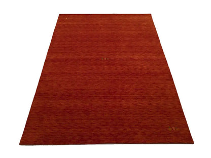 Contemporary Gabbeh Modern Rug Orange Tribal