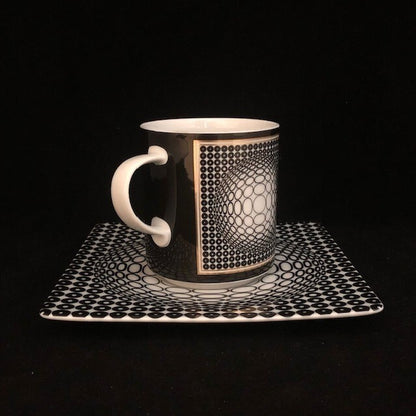 Unused Victor Vasarely Art Plate Cup & Saucer
