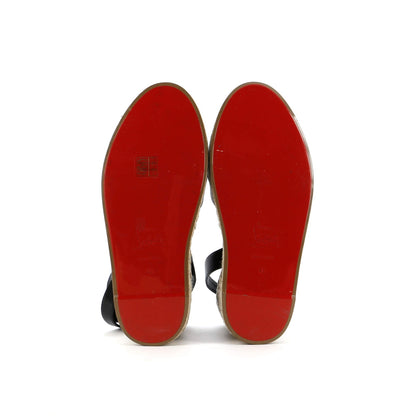 Christian Louboutin Women'S Mariza Zeppa Espadrille Wedge Sandals Leather 130