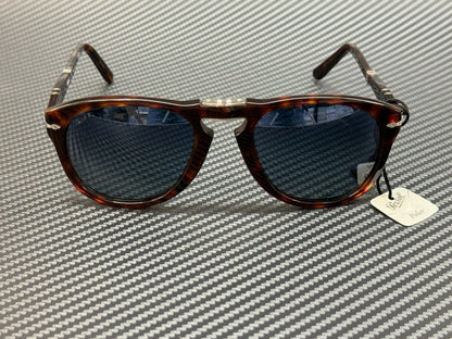 PERSOL PO0714 24 S3 Havana Blue Polarized Men's Sunglasses 54 mm