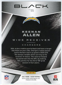 Keenan Allen 2021 Panini Black Card #55