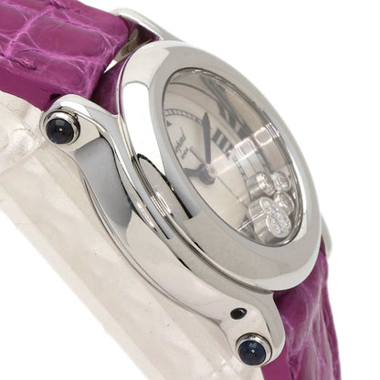 Chopard Happy Sports Diamond Watches 27/8245-23 Stainless Steel/Leather