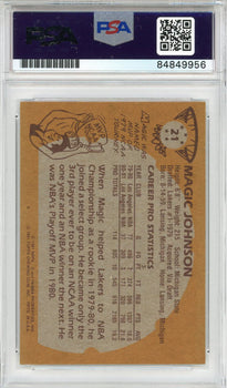 Magic Johnson Autographed 1981 Topps Card #21 (Psa)