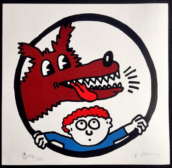 Keith Haring Lithograph Coa Signed Numbered By Hand Certified 180