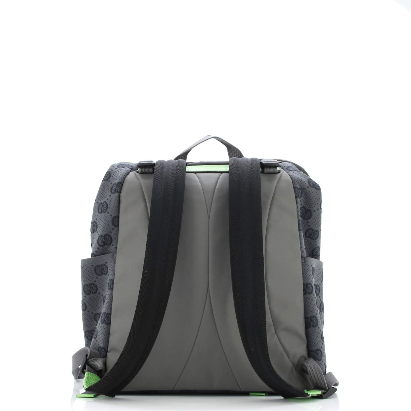 Gucci Panelled Double Buckle Backpack Gg Jacquard Nylon And Rubber Large