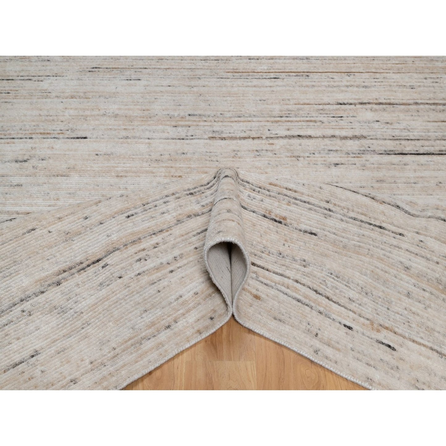 8'1"X10'1" Ivory Modern Design Indoor Outdoor Rug Hand Loomed Oriental