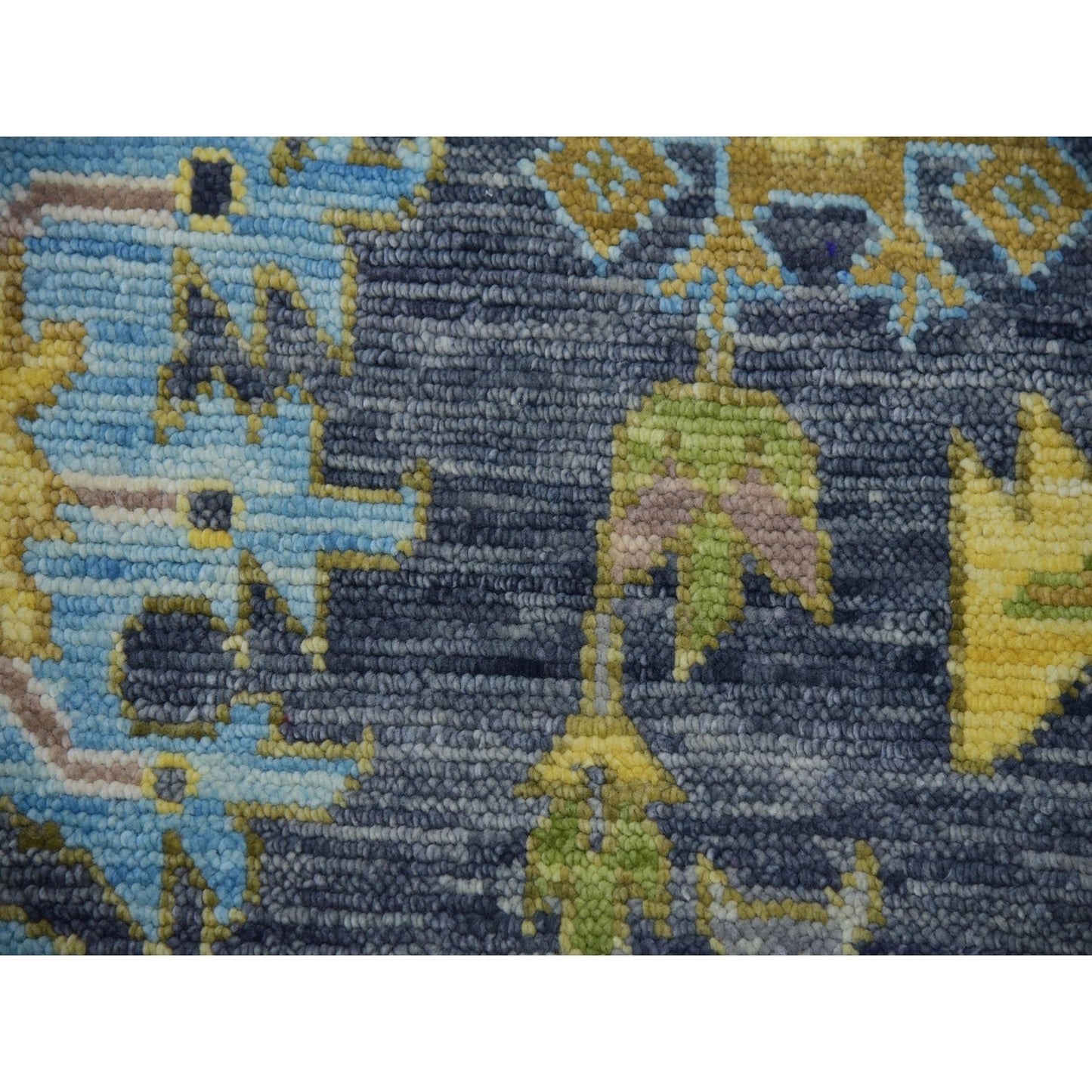 11'10"X14'9" Gray Oushak Weave 100% Wool Hand Knotted Oversized Rug