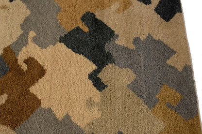 Indo-Gabbeh Modern Multicolor Abstract Rug