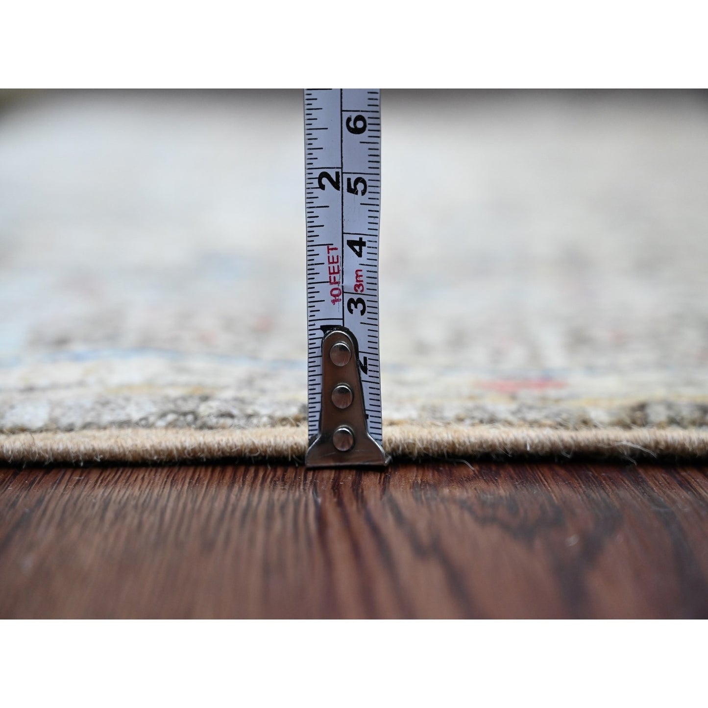 3'9"X6'7" Brown Hand Knotted 14Th Century Mamluk Dynasty Pattern Wool Rug