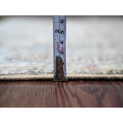 3'9"X6'7" Brown Hand Knotted 14Th Century Mamluk Dynasty Pattern Wool Rug