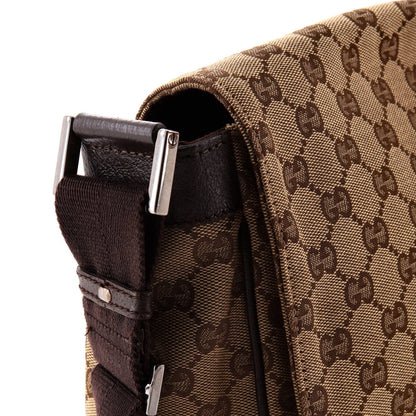 Gucci Flap Messenger Bag Gg Canvas Large