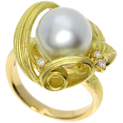 TASAKI   Ring Pearl Pearl Diamond K18 Yellow Gold