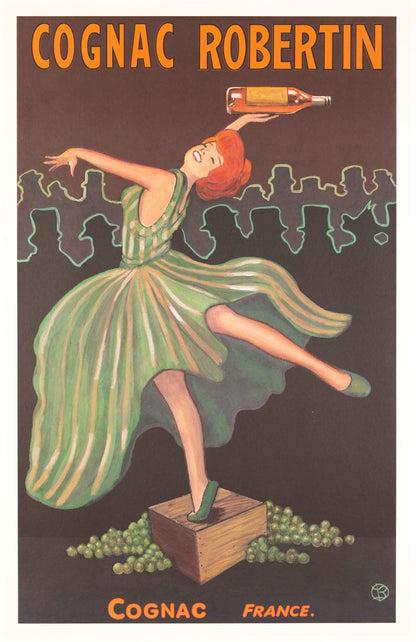 Bruce Skilbeck Cognac Albert Robin Poster 2002 Signed Ltd Ed 500 Linen