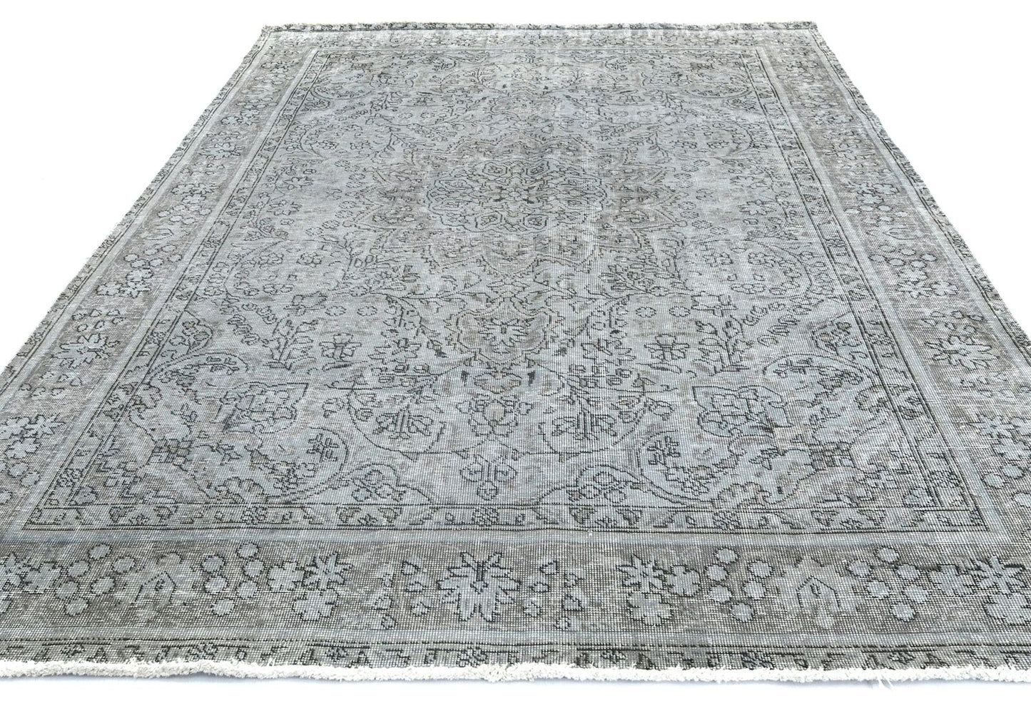 6'7X9 ft Antique Overdyed Distressed Vintage