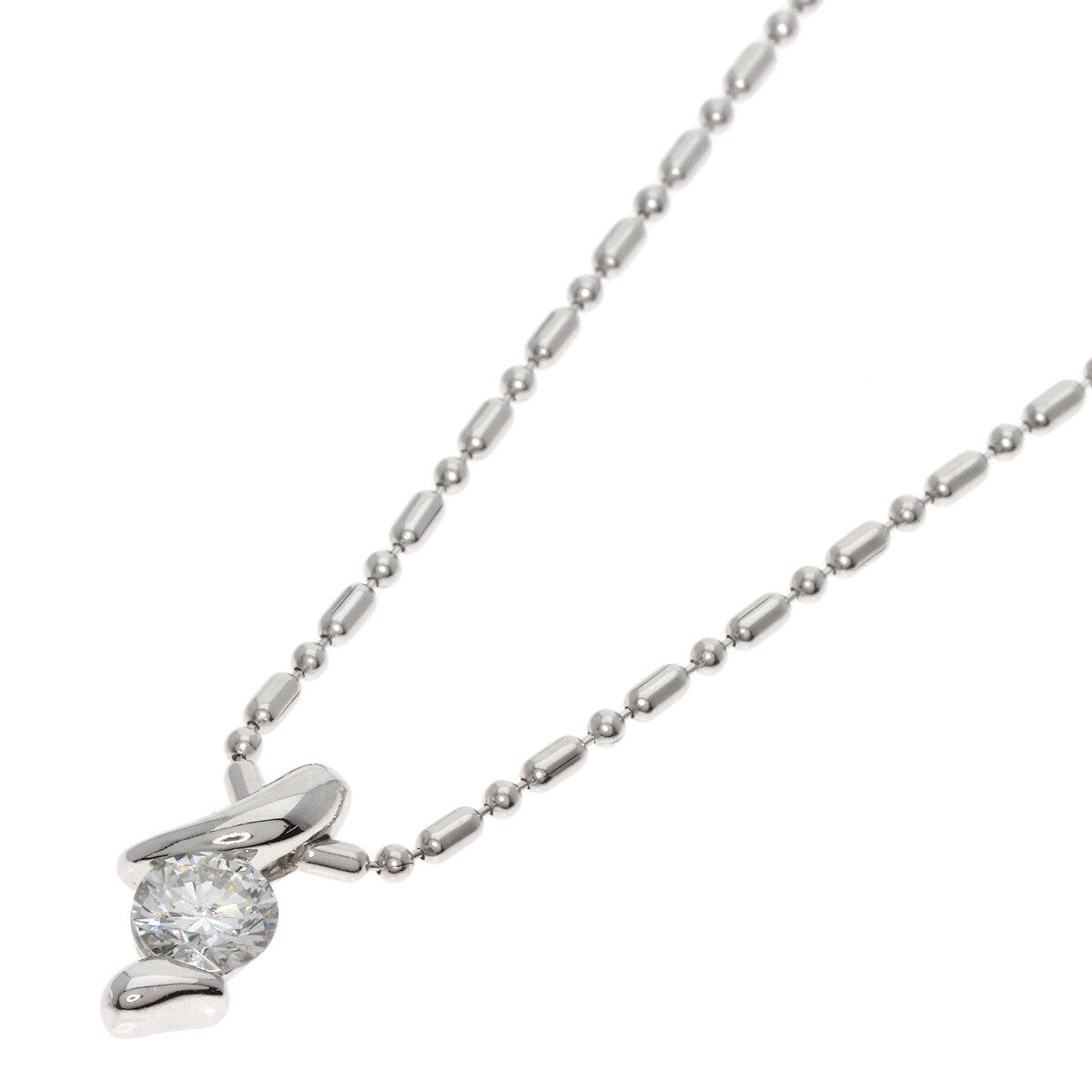 0.32Ct Diamond Necklace Platinum Pt900 Pt850 4.4G